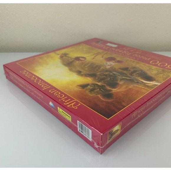 SunsOut 500 piece Jigsaw Puzzle, African Innocence NEW SEALED Gift 18x24 Lions - Picture 10 of 14
